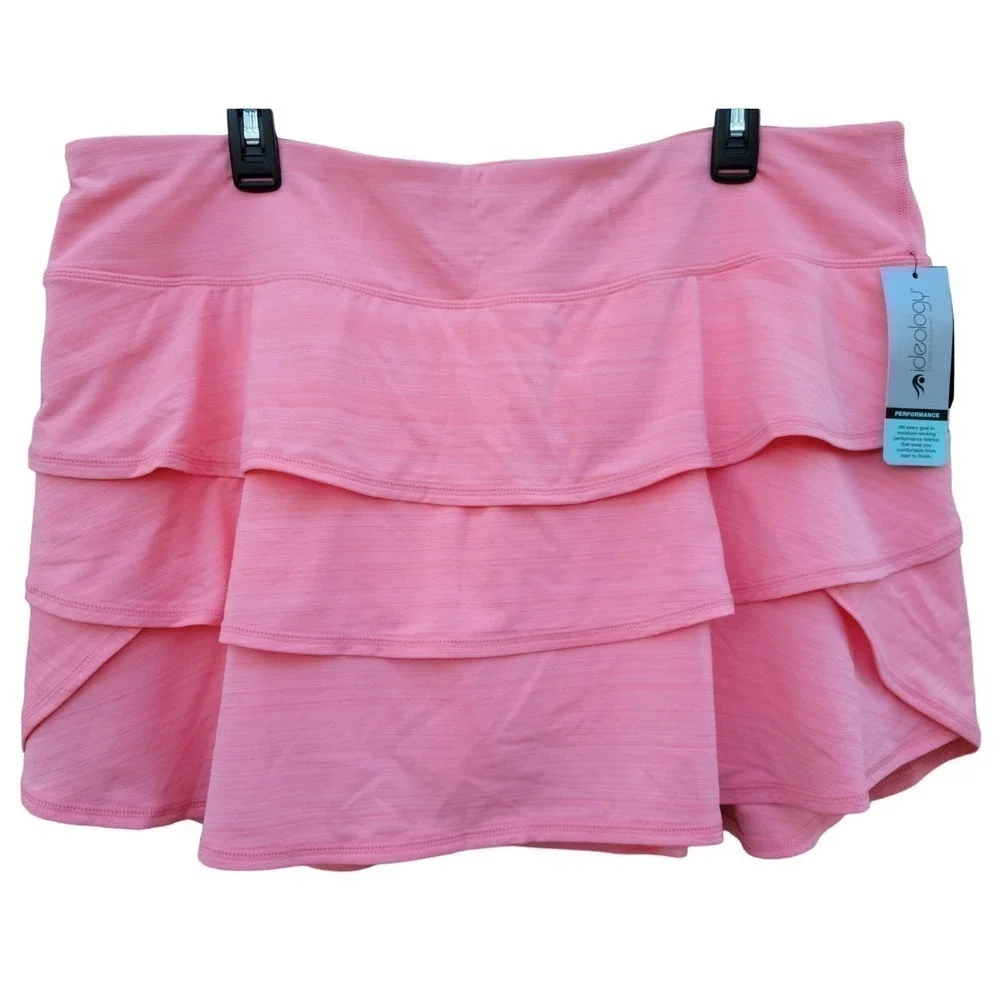 Ideology Skort Skirt Women XXL Peachberry Pleated NWT - Picture 2 of 10